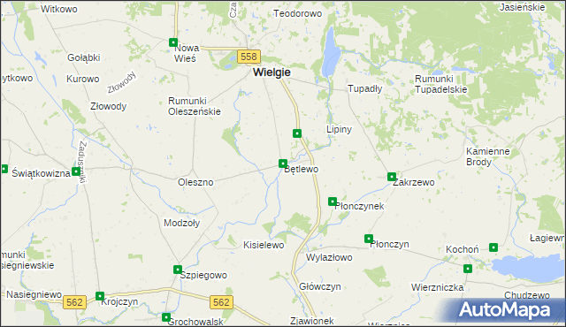 mapa Bętlewo, Bętlewo na mapie Targeo