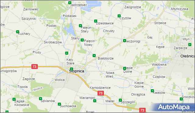 mapa Białoborze, Białoborze na mapie Targeo