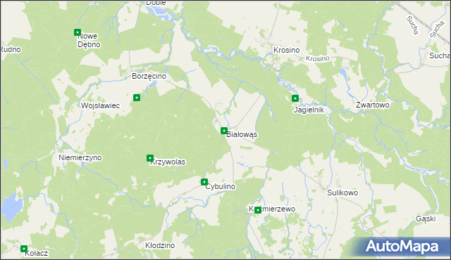 mapa Białowąs, Białowąs na mapie Targeo