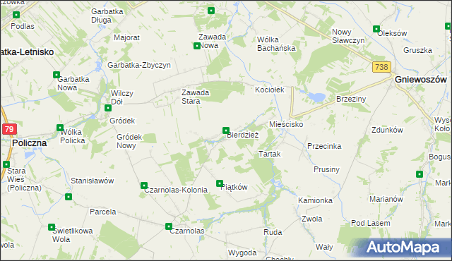 mapa Bierdzież, Bierdzież na mapie Targeo