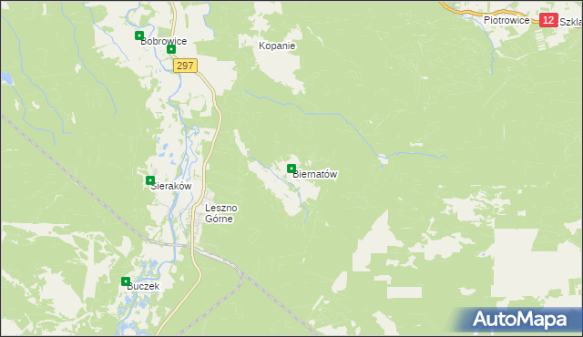 mapa Biernatów gmina Szprotawa, Biernatów gmina Szprotawa na mapie Targeo