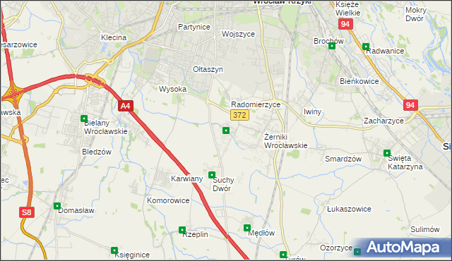 mapa Biestrzyków, Biestrzyków na mapie Targeo