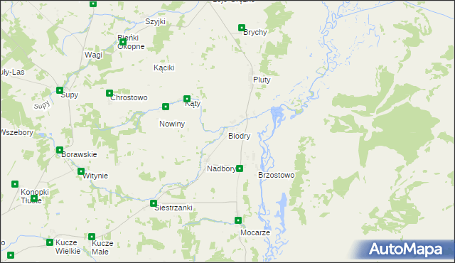 mapa Biodry, Biodry na mapie Targeo