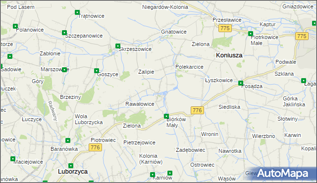 mapa Biórków Wielki, Biórków Wielki na mapie Targeo