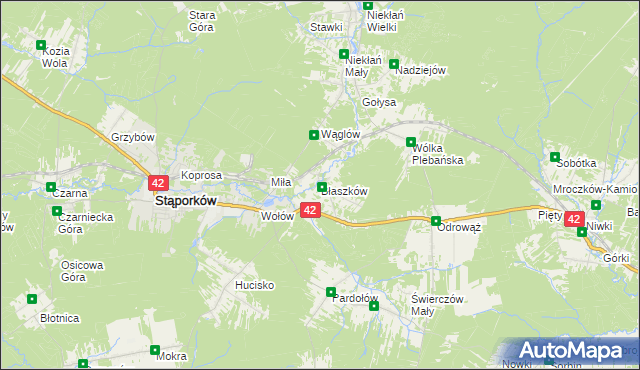 mapa Błaszków, Błaszków na mapie Targeo