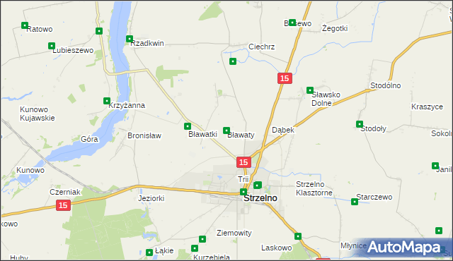 mapa Bławaty, Bławaty na mapie Targeo