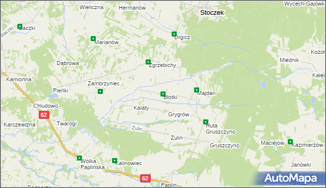 mapa Błotki, Błotki na mapie Targeo