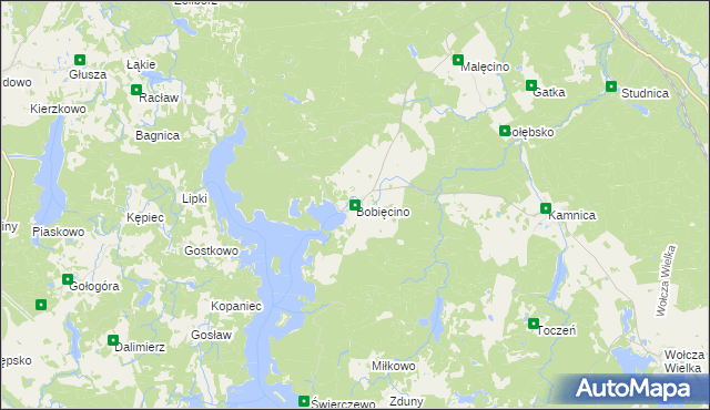 mapa Bobięcino, Bobięcino na mapie Targeo