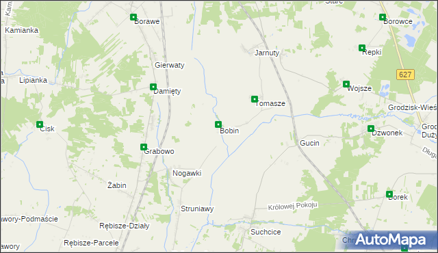 mapa Bobin gmina Czerwin, Bobin gmina Czerwin na mapie Targeo