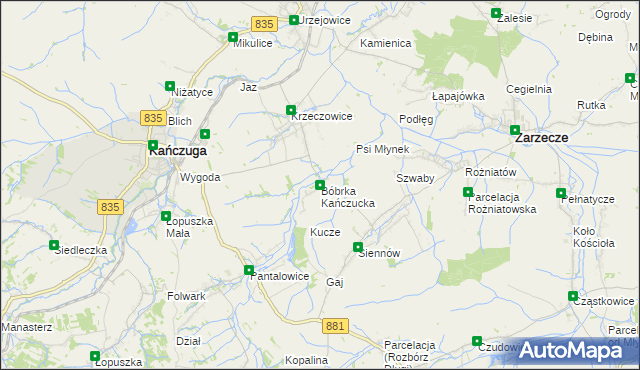 mapa Bóbrka Kańczucka, Bóbrka Kańczucka na mapie Targeo