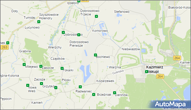 mapa Bochlewo, Bochlewo na mapie Targeo