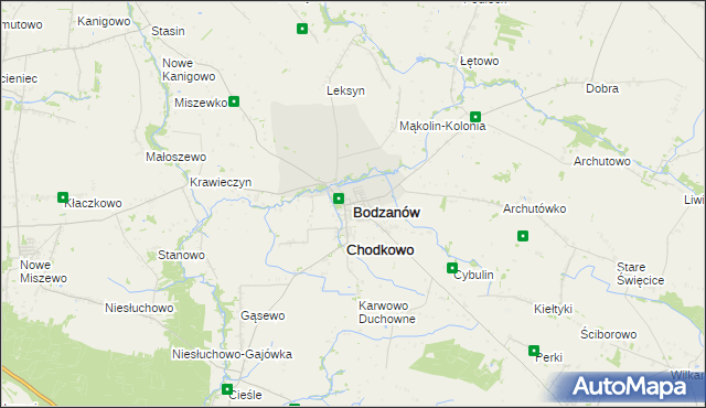 mapa Bodzanów powiat płocki, Bodzanów powiat płocki na mapie Targeo