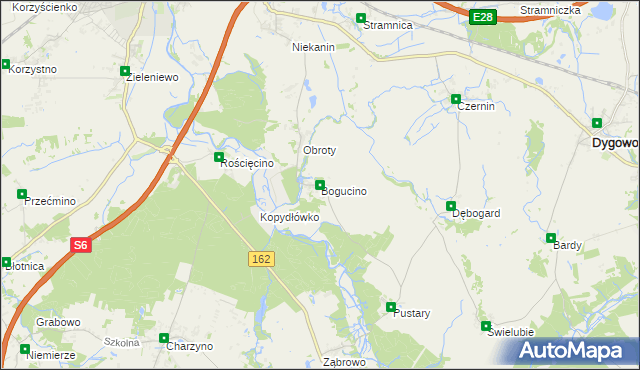 mapa Bogucino, Bogucino na mapie Targeo