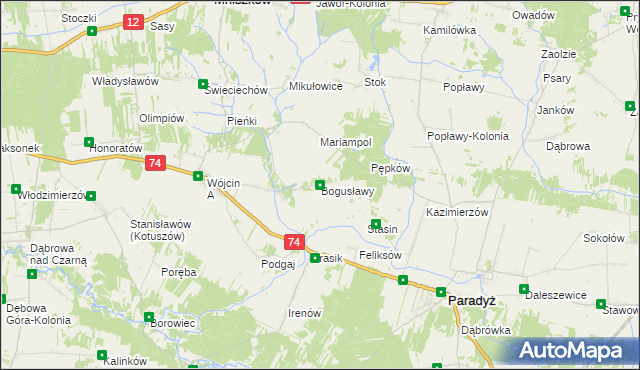 mapa Bogusławy, Bogusławy na mapie Targeo