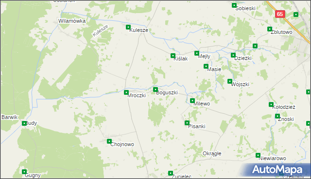 mapa Boguszki gmina Trzcianne, Boguszki gmina Trzcianne na mapie Targeo