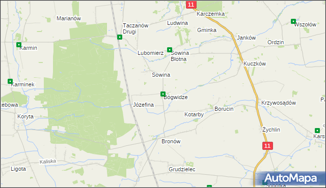 mapa Bógwidze, Bógwidze na mapie Targeo