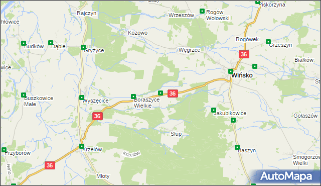 mapa Boraszyce Małe, Boraszyce Małe na mapie Targeo