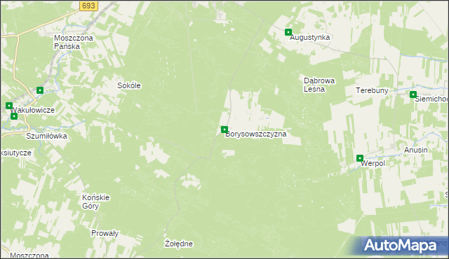 mapa Borysowszczyzna, Borysowszczyzna na mapie Targeo