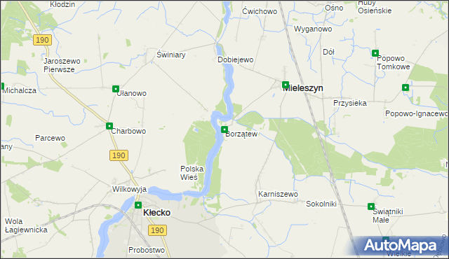 mapa Borzątew, Borzątew na mapie Targeo