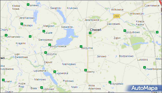 mapa Borzymie, Borzymie na mapie Targeo