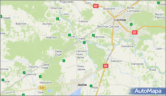 mapa Borzymy gmina Jadów, Borzymy gmina Jadów na mapie Targeo