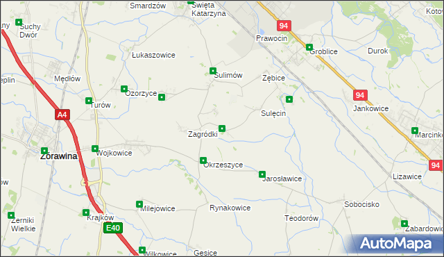 mapa Bratowice, Bratowice na mapie Targeo