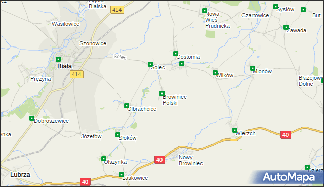 mapa Browiniec Polski, Browiniec Polski na mapie Targeo