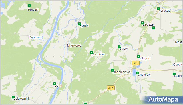 mapa Buczków gmina Nowa Sól, Buczków gmina Nowa Sól na mapie Targeo