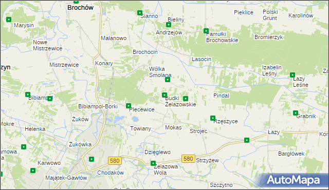 mapa Budki Żelazowskie, Budki Żelazowskie na mapie Targeo