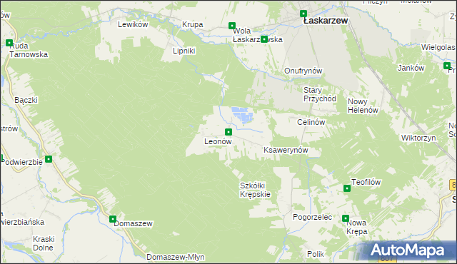 mapa Budy Krępskie, Budy Krępskie na mapie Targeo