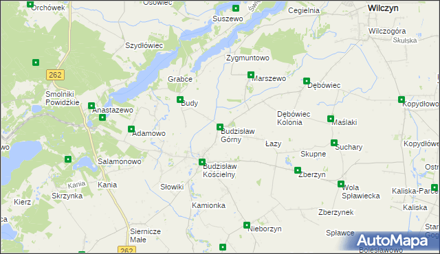 mapa Budzisław Górny, Budzisław Górny na mapie Targeo