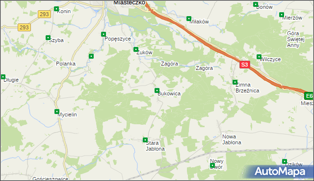 mapa Bukowica, Bukowica na mapie Targeo