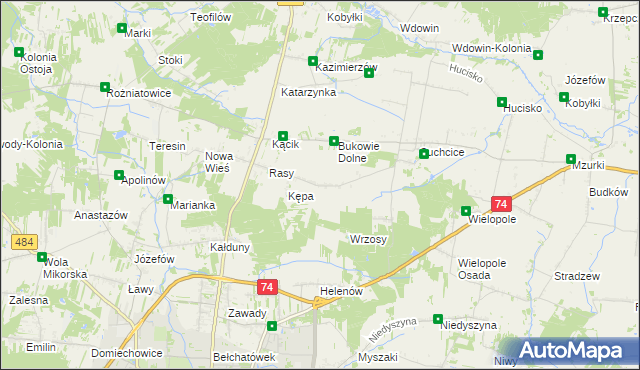 mapa Bukowie Górne, Bukowie Górne na mapie Targeo