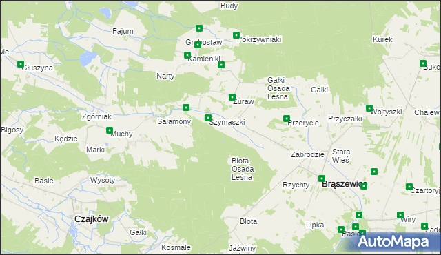 mapa Bukowskie, Bukowskie na mapie Targeo