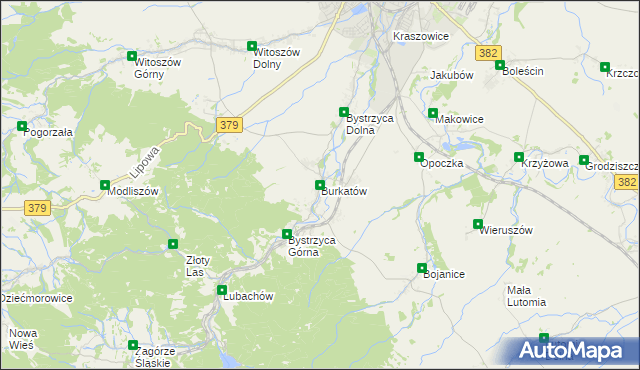 mapa Burkatów, Burkatów na mapie Targeo