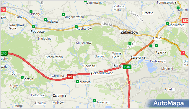 mapa Burów, Burów na mapie Targeo