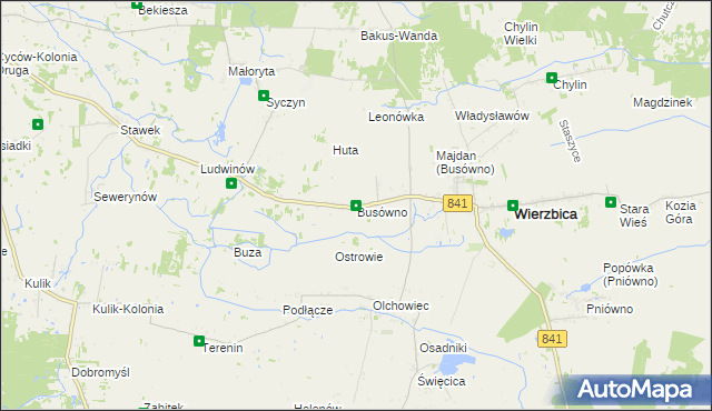 mapa Busówno, Busówno na mapie Targeo