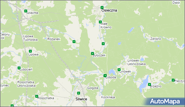 mapa Byłyczek, Byłyczek na mapie Targeo