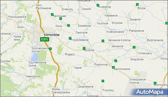 mapa Byszów, Byszów na mapie Targeo