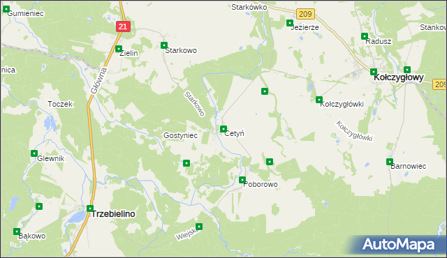 mapa Cetyń, Cetyń na mapie Targeo