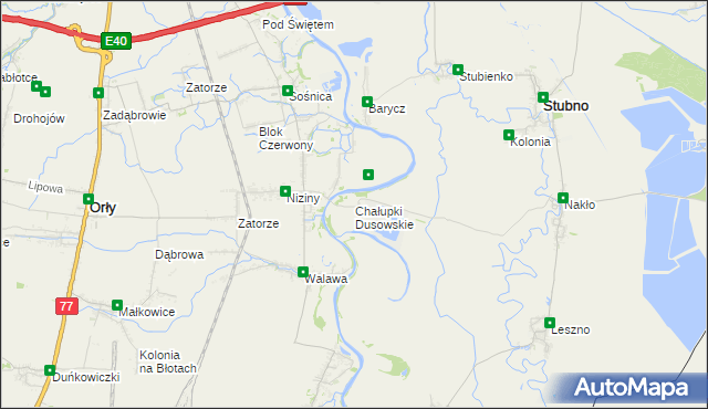 mapa Chałupki Dusowskie, Chałupki Dusowskie na mapie Targeo