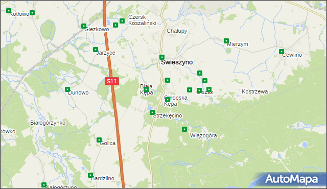 mapa Chłopska Kępa, Chłopska Kępa na mapie Targeo