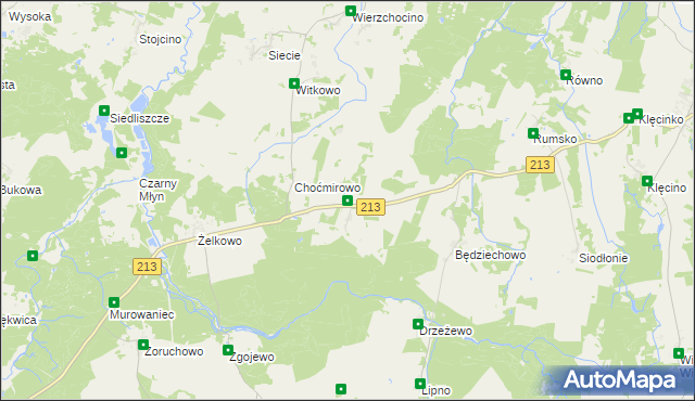 mapa Choćmirówko, Choćmirówko na mapie Targeo