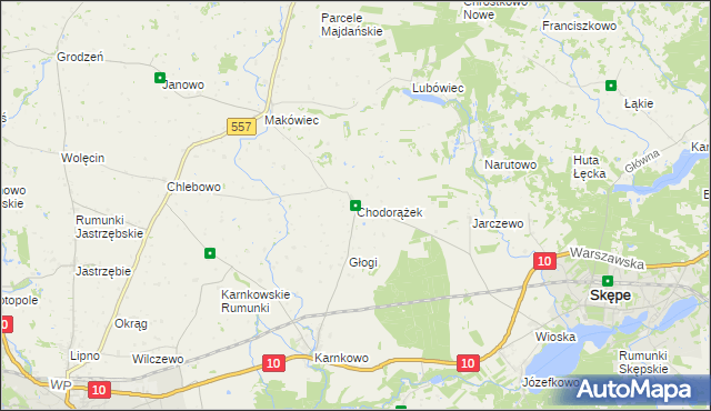 mapa Chodorążek, Chodorążek na mapie Targeo