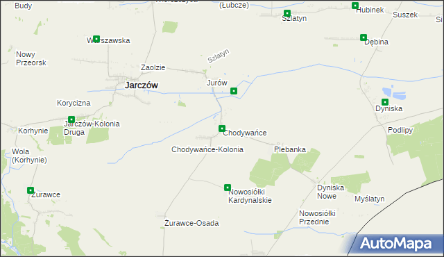 mapa Chodywańce, Chodywańce na mapie Targeo