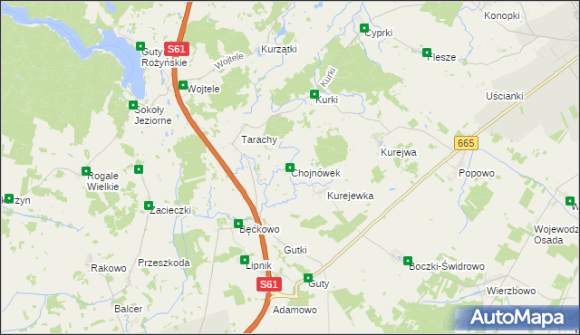 mapa Chojnówek, Chojnówek na mapie Targeo