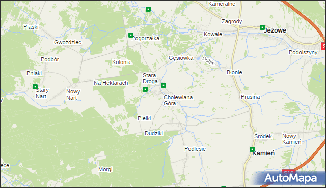 mapa Cholewiana Góra, Cholewiana Góra na mapie Targeo