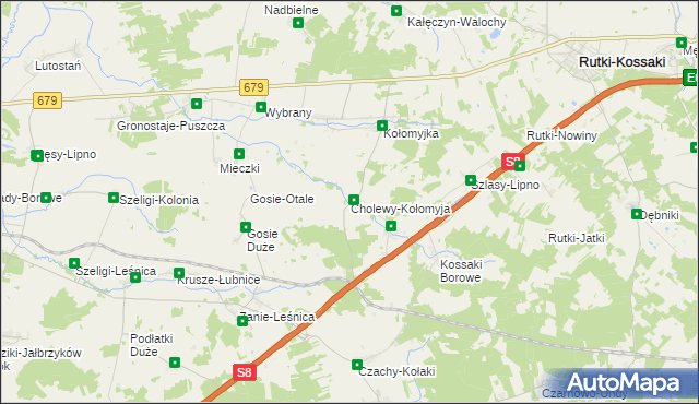 mapa Cholewy-Kołomyja, Cholewy-Kołomyja na mapie Targeo