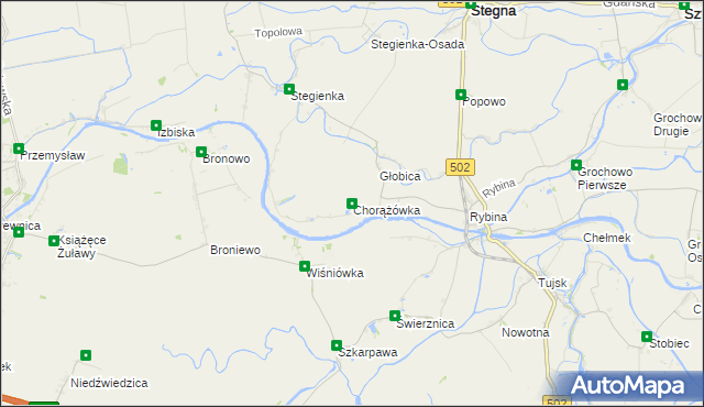 mapa Chorążówka, Chorążówka na mapie Targeo