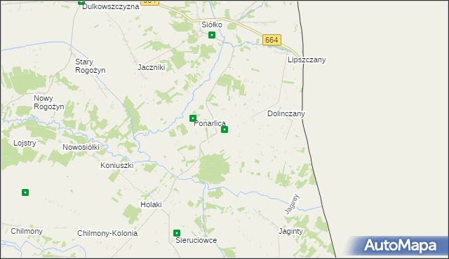 mapa Chorużowce, Chorużowce na mapie Targeo